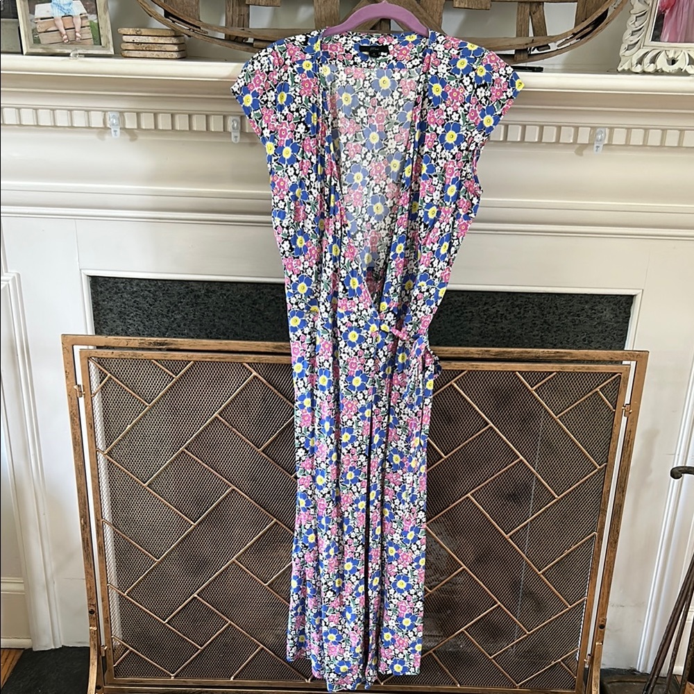 Floral Maxi Dress with Cap Sleeves